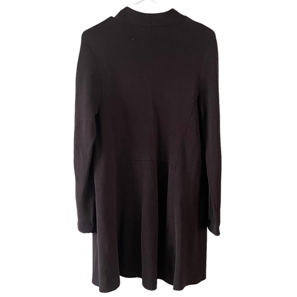 Eileen Fisher | Silk Cotton Blend Open Front Cardigan in Brown, Medium - Picture 2 of 6